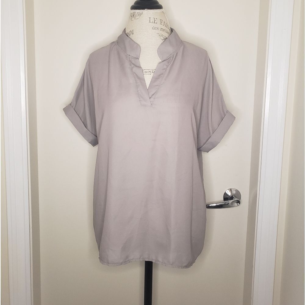 Mauve Short Sleeve Blouse